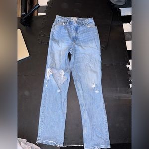 A&F curve lover 90s straight jeans ultra high rise